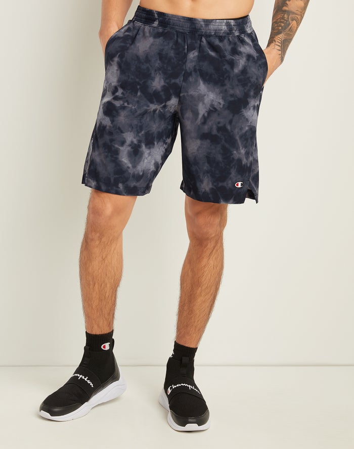 Champion Herre Shorts Mørkeblå - Sport Print - Danmark XQC-795836